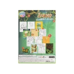 Kleurboek met activiteiten, Jungle, A4, 64 pagina's