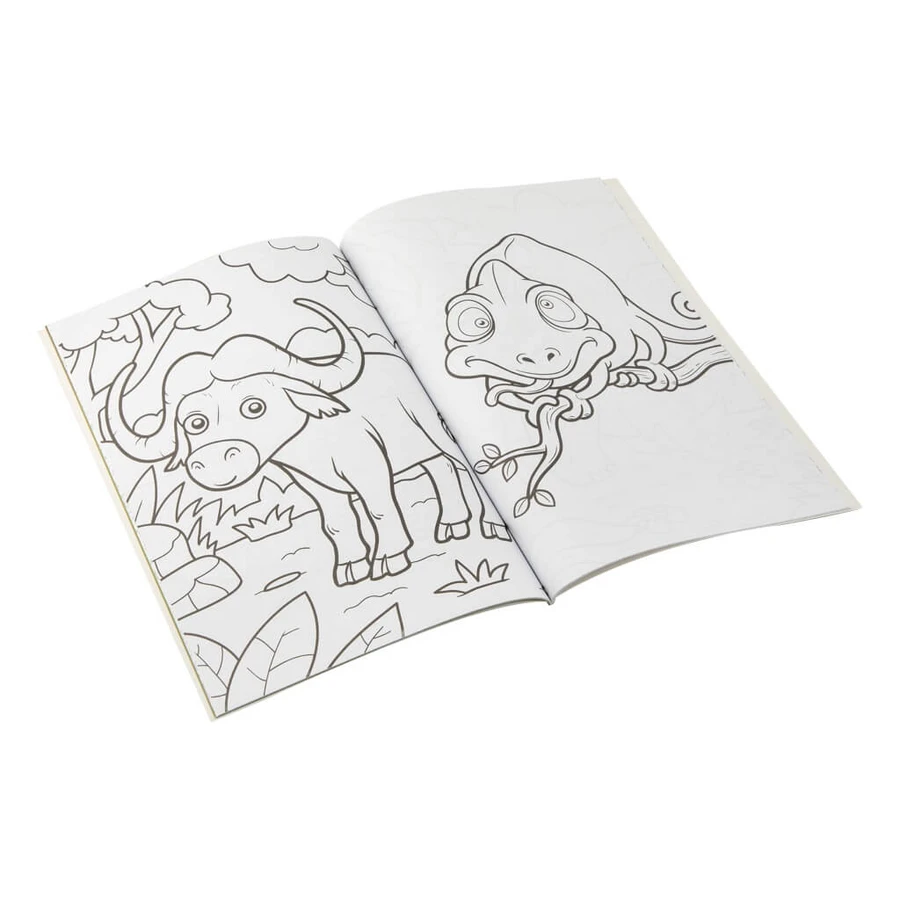 Kleurboek met activiteiten, Jungle, A4, 64 pagina's