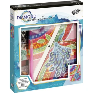 DIY set Mijn dagboek met pauw en diamanten