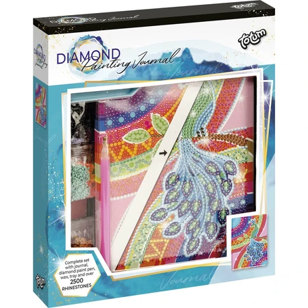 DIY set Mijn dagboek met pauw en diamanten