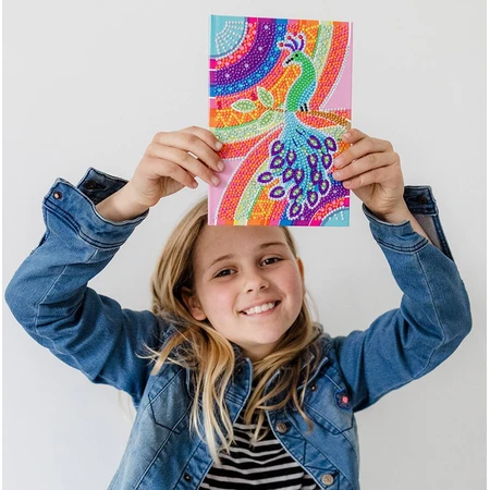 DIY set Mijn dagboek met pauw en diamanten