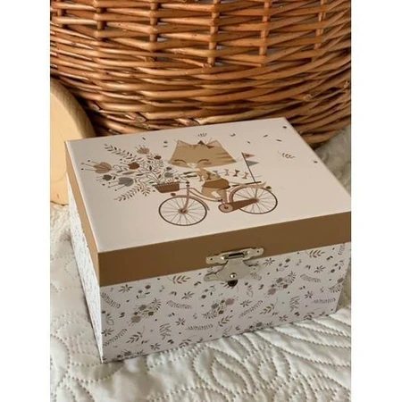 Boîte à musique pour chat sur un vélo