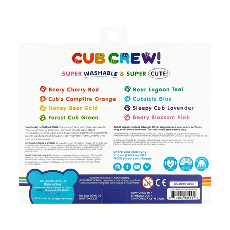 Cub Crew Washable Crayons - set of 8, Cub Crew