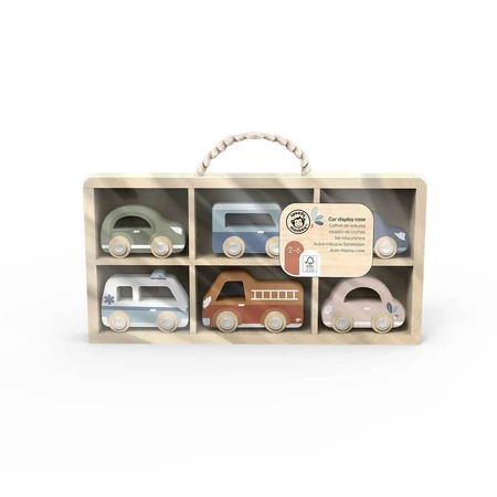 Set of 6 wooden cars, Speedy Monkey
