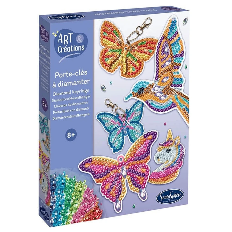 Creatief pakket met diamanten/strass steentjes - Sleutelhangers - Sentosfeer