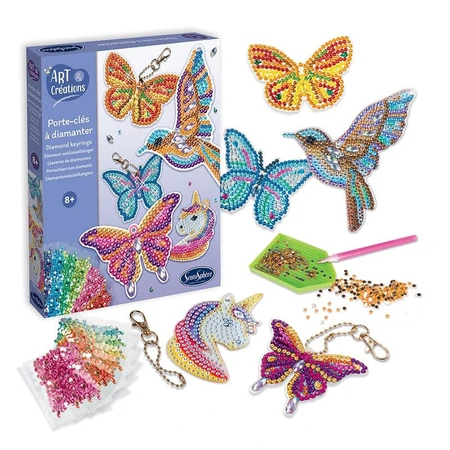 Creatief pakket met diamanten/strass steentjes - Sleutelhangers - Sentosfeer
