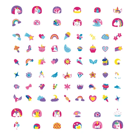 Nagelstickers - Eenhoorns