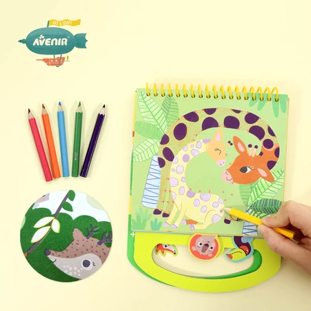 Portable coloring activity book - Jungle