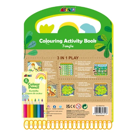 Portable coloring activity book - Jungle