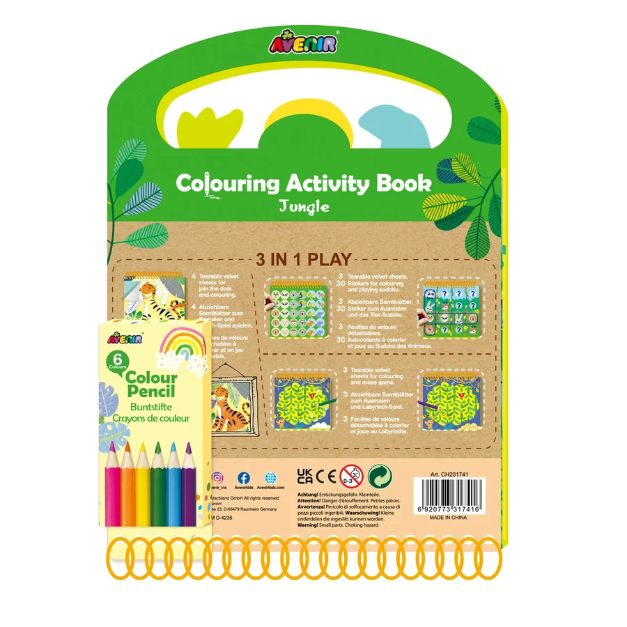 Portable coloring activity book - Jungle