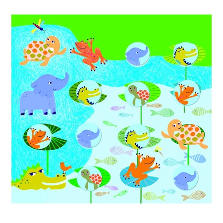 Portable coloring activity book - Jungle