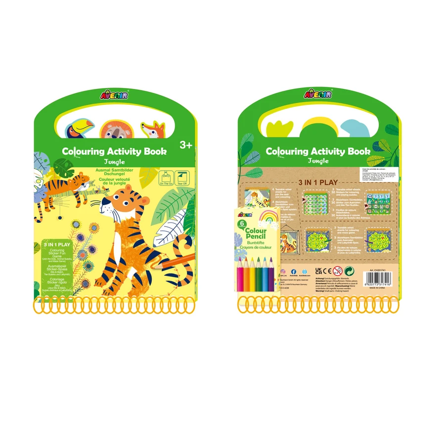 Portable coloring activity book - Jungle