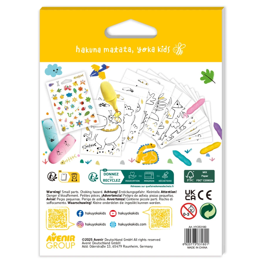 Mini Coloring Book Hakuyoka - Dinosaurs