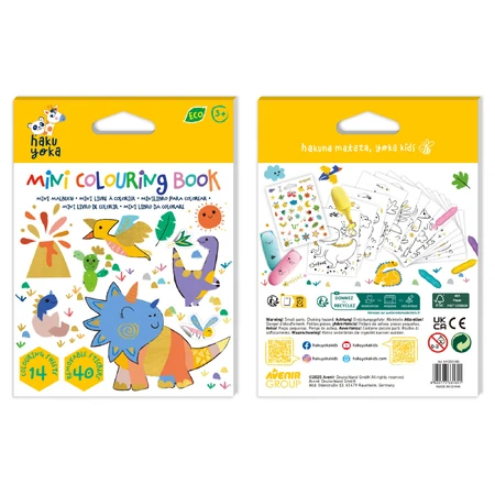 Mini Coloring Book Hakuyoka - Dinosaurs