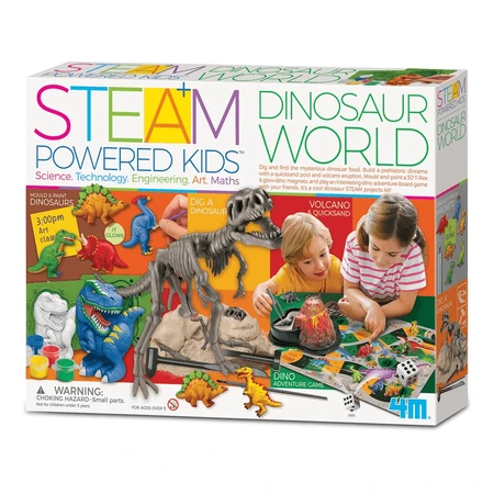 Kit científico - El mundo de los dinosaurios, STEAM Kids