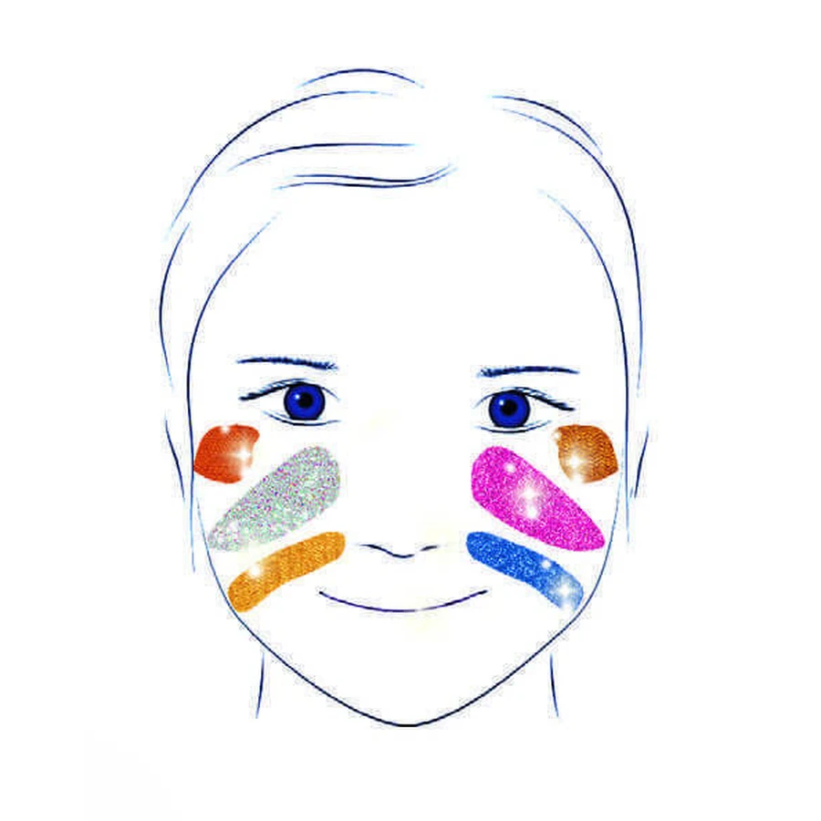 Culori make-up non alergice Djeco, metalic