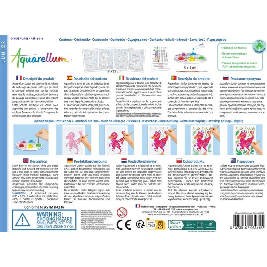 Set pictura - Aquarellum Junior Dinozauri - Sentosphere