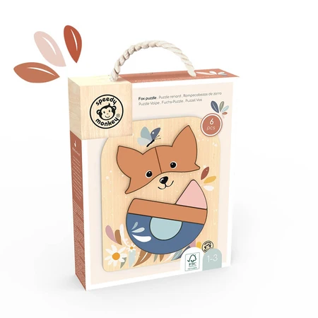 Puzzle de madera Fox Fox, Speedy Monkey