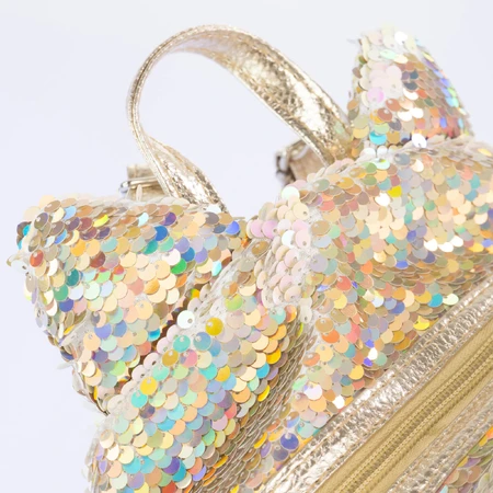 Girabrilla Kitty mini backpack with reversible sequins