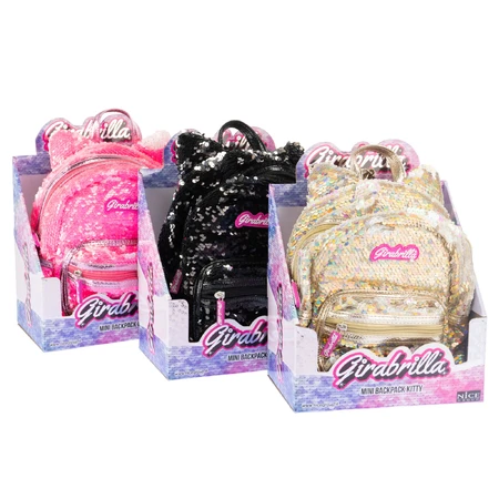 Girabrilla Kitty mini backpack with reversible sequins