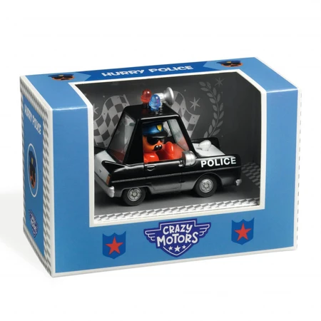 Crazy Motors Collection Djeco, voiture de police Jouets pour enfants