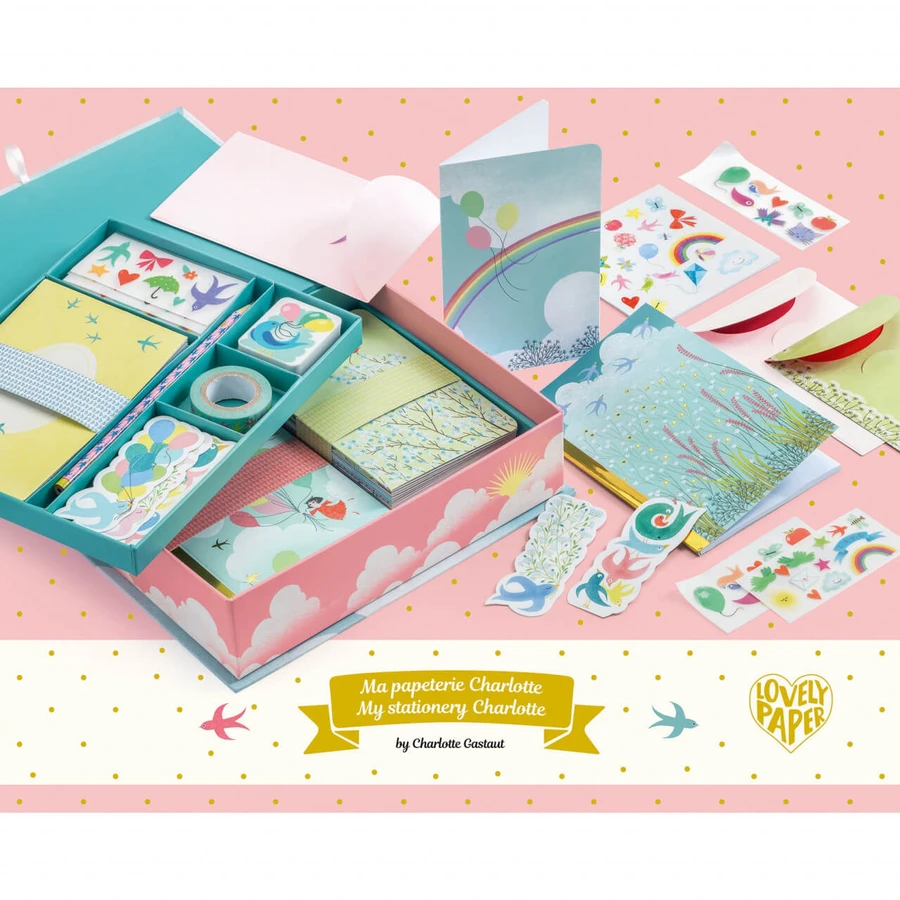 Juego de papelería Djeco, Charlotte