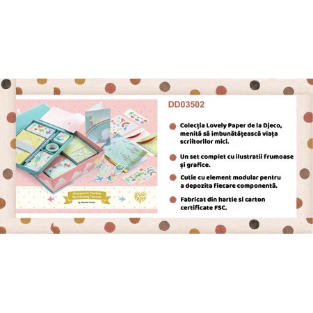 Juego de papelería Djeco, Charlotte