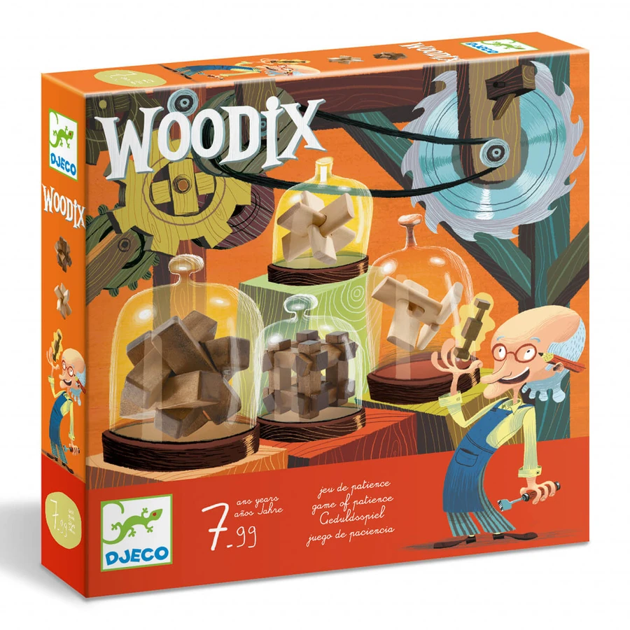 Woodix 6 wooden logic games