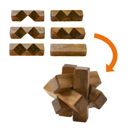 Woodix 6 wooden logic games