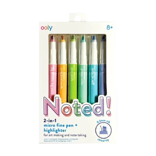 Noté ! - Marqueurs et stylos Microfino 2-en-1 - Lot de 6