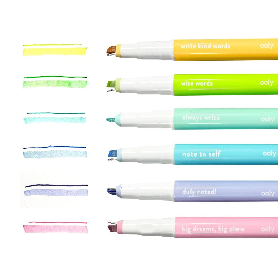 Noté ! - Marqueurs et stylos Microfino 2-en-1 - Lot de 6