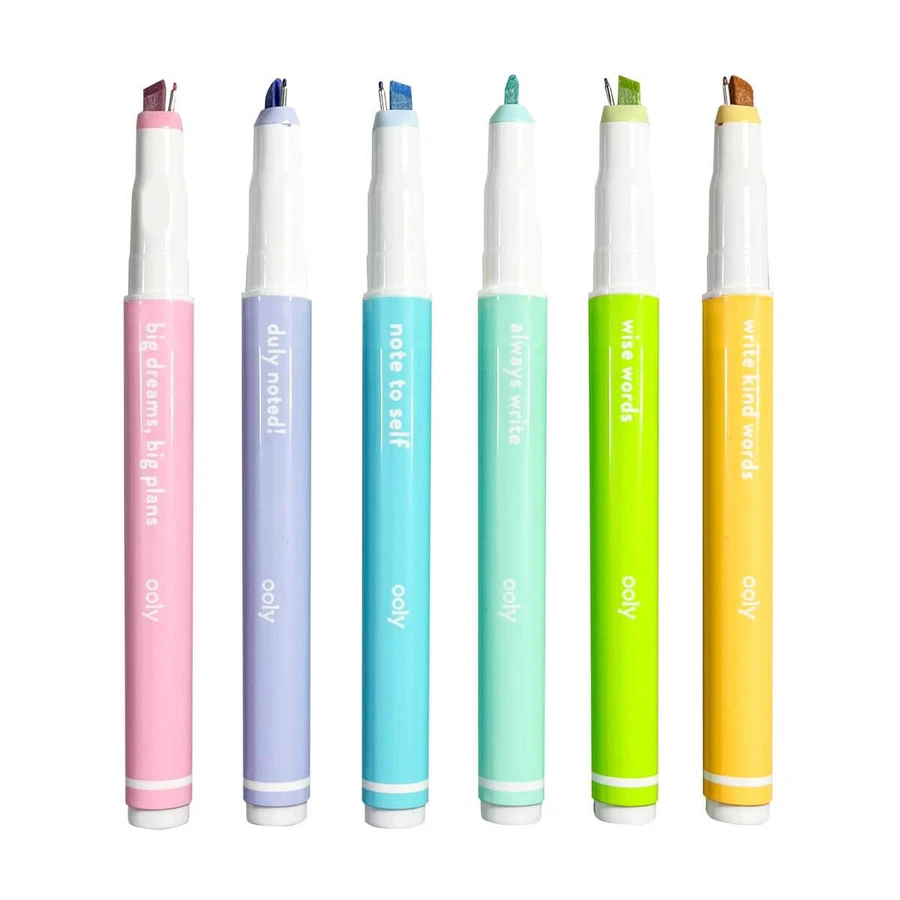 Noté ! - Marqueurs et stylos Microfino 2-en-1 - Lot de 6