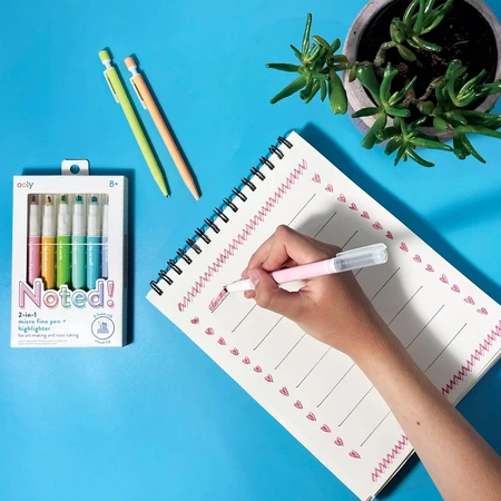 Noté ! - Marqueurs et stylos Microfino 2-en-1 - Lot de 6