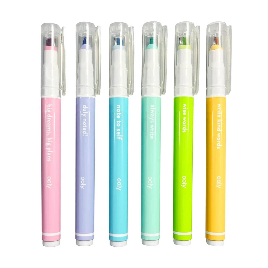 Noté ! - Marqueurs et stylos Microfino 2-en-1 - Lot de 6