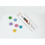 Satz von 6 Wachsmalstiften mit Perlen, Haku Yoka - Macarons Farben