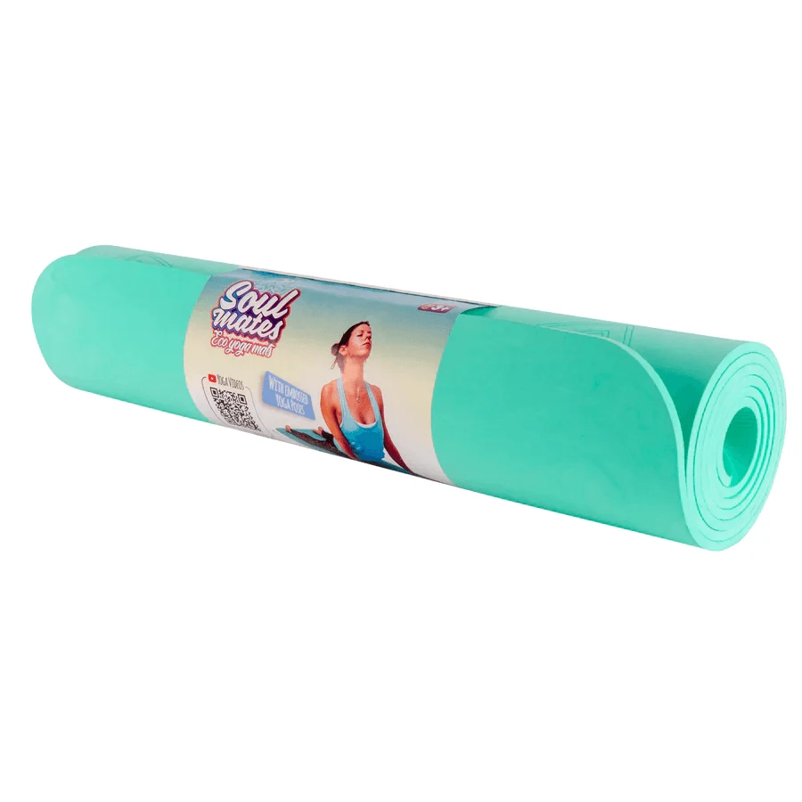 Esterilla de yoga para adultos, ecológica - Tierra, turquesa