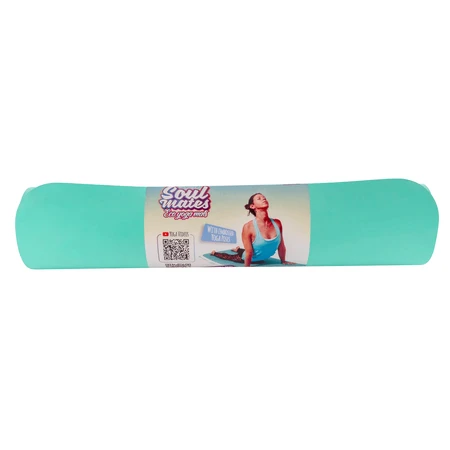Esterilla de yoga para adultos, ecológica - Tierra, turquesa