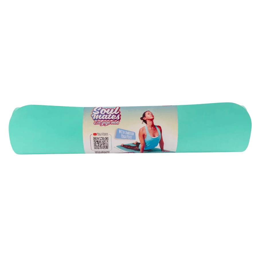 Esterilla de yoga para adultos, ecológica - Tierra, turquesa