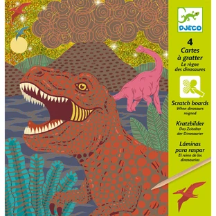 Kreatives Dinosaurier-Kratzspiel
