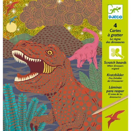 Kreatives Dinosaurier-Kratzspiel