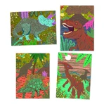 Kreatives Dinosaurier-Kratzspiel