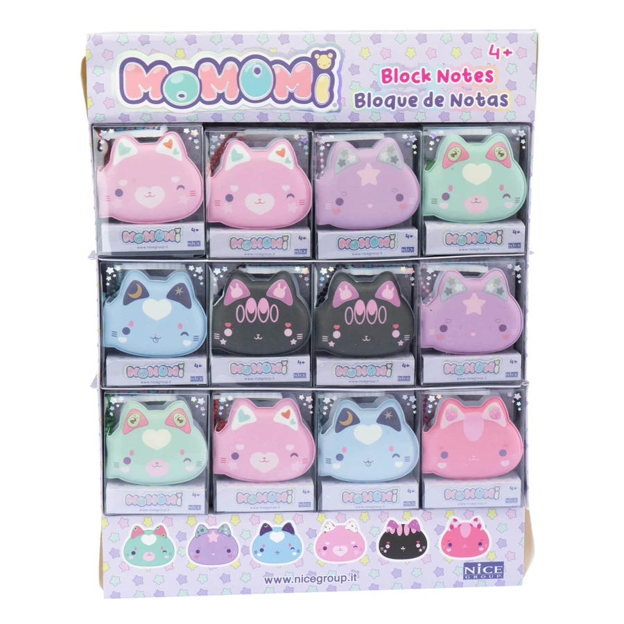 Momomi Mini-Tagebuch - Kitty Schlüsselanhänger, weiches Tagebuch mit Kette