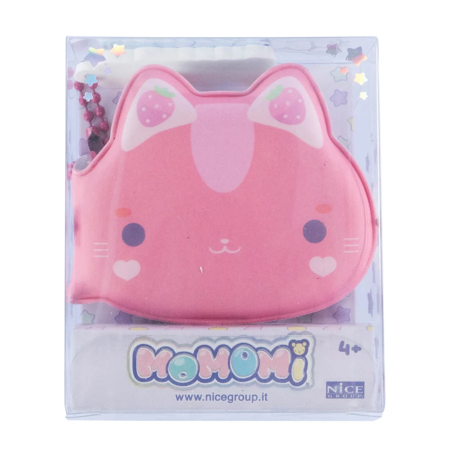 Momomi Mini-Tagebuch - Kitty Schlüsselanhänger, weiches Tagebuch mit Kette