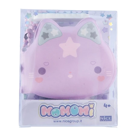 Momomi Mini-Tagebuch - Kitty Schlüsselanhänger, weiches Tagebuch mit Kette