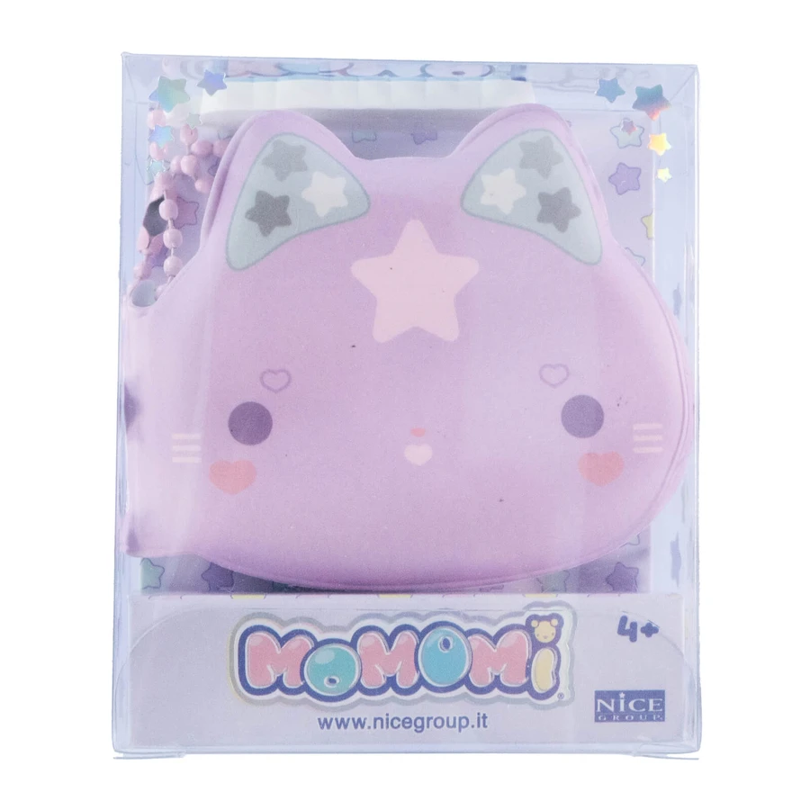 Momomi Mini-Tagebuch - Kitty Schlüsselanhänger, weiches Tagebuch mit Kette
