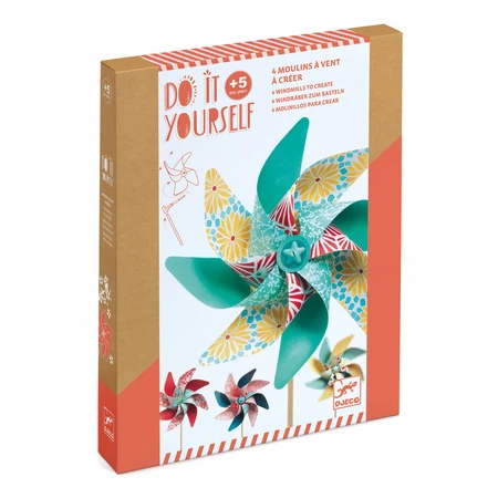 DIY Djeco set, windmolens, bloemmodellen