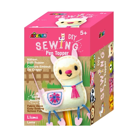 DIY sewing set - decoration pencil topper - Lama