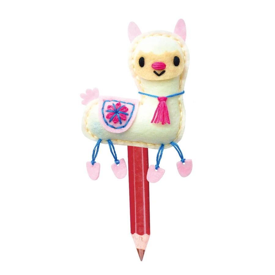 DIY sewing set - decoration pencil topper - Lama