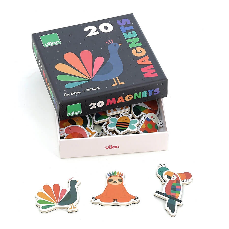 Caja de 20 imanes de animales - Rainbow Andy Westface - Vilac