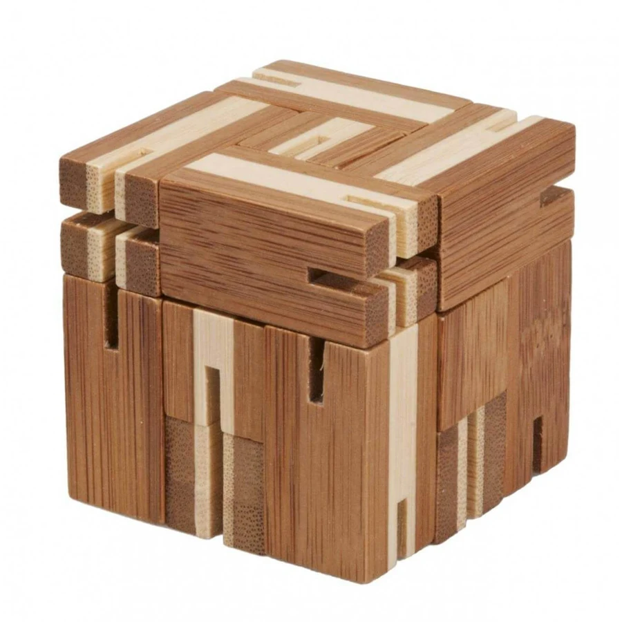 Flexi-cub bamboo 3D logic puzzle game